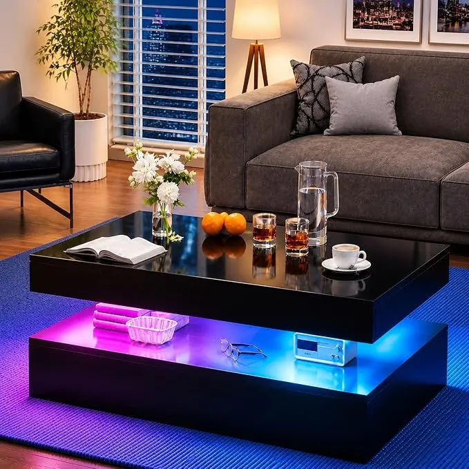 Black Afterglow table at night